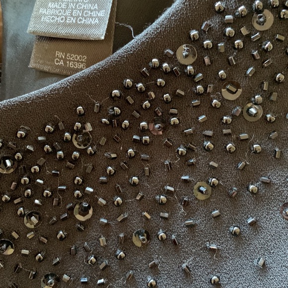 Liz Claiborne Night beaded sleeveless black gown - size 8 - Picture 8 of 8